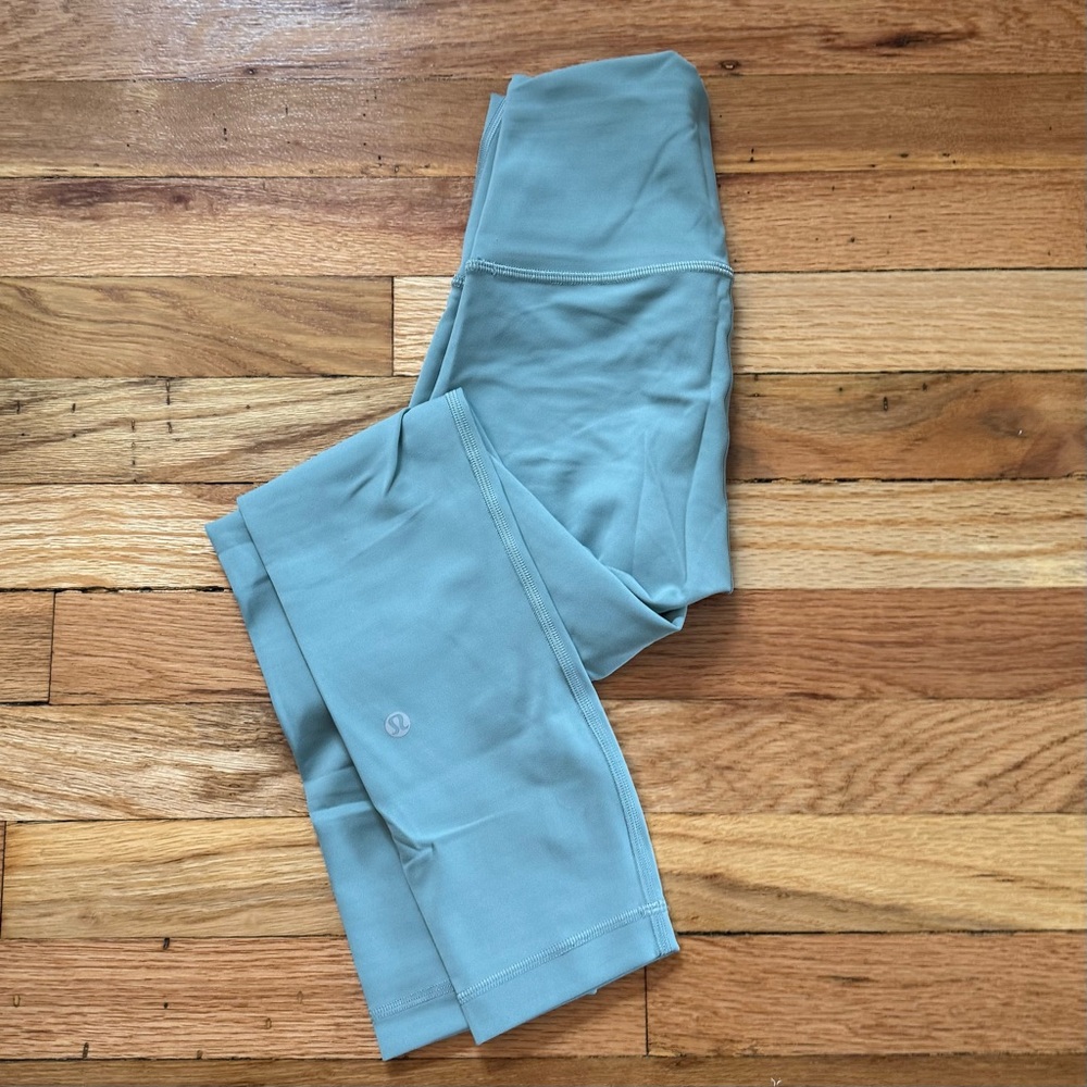 Lululemon Wunder Train Crop Leggings Misty Glade